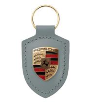 Chaveiro Porsche Escudo Verde em Couro