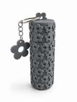 Chaveiro Porta Batom Lavanda com Textura Floral -