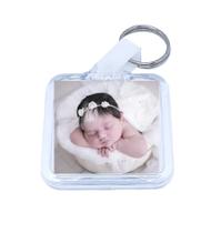Chaveiro Porta Foto de Acrílico para Lembranças (pacote c/ 50) - Branco