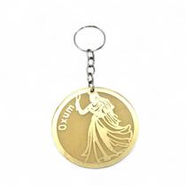 Chaveiro Proteção de Oxum Amor Dourado Espelhado 10 cm Chaveiro Proteção de Oxum Amor Dourado Espelhado 10 cm