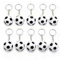 Chaveiro Qiknird Bola de Futebol 3D Mini 4 cm, Kit com 10