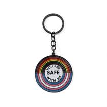 Chaveiro Rainbow You Are Safe With Me Enamel Zinc Alloy Chaveiro Rainbow You Are Safe With Me Enamel Zinc Alloy