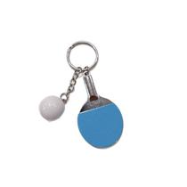 Chaveiro, raquete de tênis de mesa em miniatura e bola de liga de zinco Chaveiro, raquete de tênis de mesa em miniatura e bola de liga de zinco