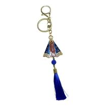 CHAVEIRO religioso NOSSA SENHORA APARECIDA FRANJA azul