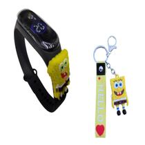 Chaveiro Relógio Bob_Esponja Infantil Touc Resiste à Água-Pr
