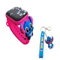 Chaveiro Relógio Stitch Infantil Digital Resiste à Água-R