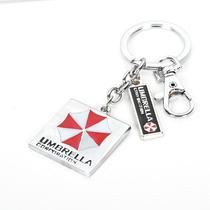 Chaveiro Resident Evil 6 Leon, Jill, logotipo da guarda-chuva Keyrin