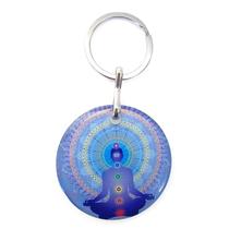 Chaveiro Resinado 9cm - Yoga com 7 Chakras Chaveiro Resinado 9cm - Yoga com 7 Chakras