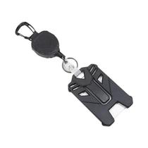 Chaveiro Retrátil Reforçado Com Mosquetão Para Ferramentas Múltiplas Ao Ar Livre
