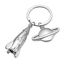 Chaveiro Rocket e chaveiro com tema espacial Saturn Metal Chaveiro Rocket e chaveiro com tema espacial Saturn Metal