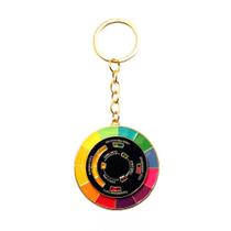 Chaveiro, roda de cores, paleta de cores giratória, chaveiro