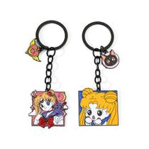 Chaveiro Sailor Moon Alloy Sailor Moon & Luna Cartoon Design