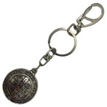 Chaveiro Sao Bento 12 cm Metal Prateado Chaveiro Sao Bento 12 cm Metal Prateado