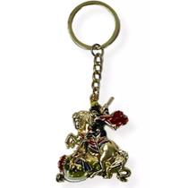 Chaveiro São Jorge Dourado Metal - Santo Guerreiro Fé e Proteção Chaveiro São Jorge Dourado Metal - Santo Guerreiro Fé e Proteção