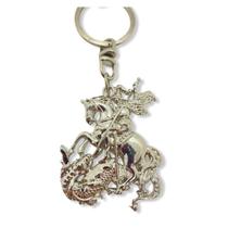 Chaveiro São Jorge Talismã de Proteção 13 cm em Metal Chaveiro São Jorge Talismã de Proteção 13 cm em Metal
