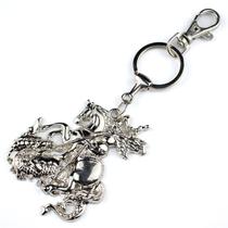 Chaveiro São Jorge Talismã de Proteção Gr 16 cm em Metal Chaveiro São Jorge Talismã de Proteção Gr 16 cm em Metal