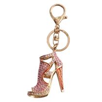 Chaveiro: sapato de salto alto rosa moderno com strass para mulheres Chaveiro: sapato de salto alto rosa moderno com strass para mulheres