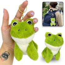 Chaveiro Sapo Pelucia Fofo Lembrançinha Verde Para Bolsa