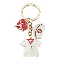 Chaveiro, seringa de enfermeira com tema médico, estetoscópio, metal Chaveiro, seringa de enfermeira com tema médico, estetoscópio, metal