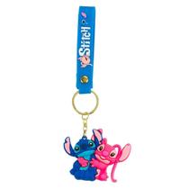 Chaveiro Silicone Formato Stitch Com Angel 6cm - Disney