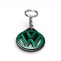 Chaveiro simbolo vw feito em plastico 2 cores