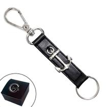 Chaveiro SLIM Tradicional Pingentes Personalizado Âncora Níquel Fecho Mosquetão