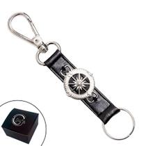 Chaveiro SLIM Tradicional Pingentes Personalizado Bússola Fecho Mosquetão