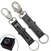 Chaveiro SLIM Tradicional Pingentes Personalizado Cruz Preta Vazada Fecho Mosquetão Chaveiro SLIM Tradicional Pingentes Personalizado Cruz Preta Vazada Fecho Mosquetão