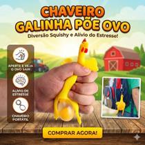 Chaveiro Squish Fidget Toy Galinha De Apertar Ovo Antistress Chaveiro Squish Fidget Toy Galinha De Apertar Ovo Antistress