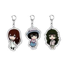 Chaveiro Steins Gate Okabe e personagens de Chibi em acrílico