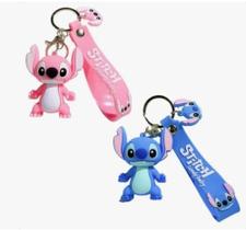 Chaveiro stitch angel diversos 969 sanches