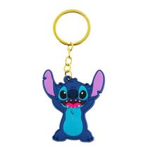 Chaveiro Stitch Feliz Azul Borracha 4.5cm - Disney