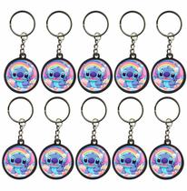 Chaveiro stitich arco iris Brinde Lembrancinha Festa 10 Unid