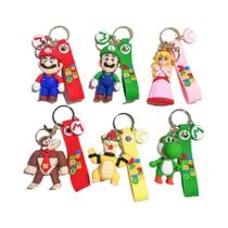 Chaveiro Super Mario, Brinquedo Mario Bros, Luigi, Toad, Yoshi, Bowser, Figura De Ação Em PVC,