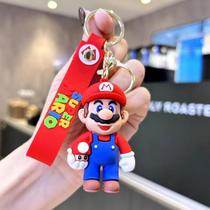 Chaveiro Super Mario Cartoon - Figura de Ação Fofa para Mochila e Carro - Novo 2024