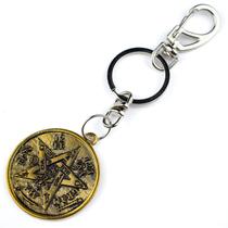Chaveiro Tetragramaton Proteção 10 cm em Metal Dourado