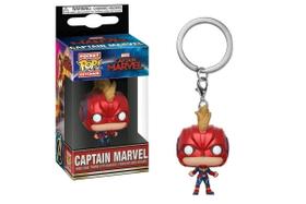 Chaveiro Toy Figure Funko Pop! Capitão Marvel da Marvel mascarado Chaveiro Toy Figure Funko Pop! Capitão Marvel da Marvel mascarado