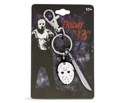 Chaveiro Toynk Friday The 13th Mask & Machete Metal Silver