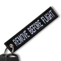 Chaveiro Tramado Voo Aviação Before Flight - Preto