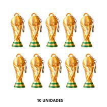 Chaveiro Troféu Estilo Futebol Dourado Mini Estátua Decorativa Copa 2026 - Chaveiro Troféu Estilo Futebol Dourado Mini Estátua Decorativa Copa 2026 -