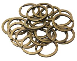 Chaveiro Tupalizy Round Flat Metal Split 20 unidades de bronze