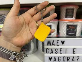 Chaveiro Tupperware Freezer Line Amarelo e Transparente Chaveiro Tupperware Freezer Line Amarelo e Transparente