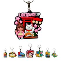 Chaveiro Turístico Cerejeira Maneki Neko Liberdade SP Chaveiro Turístico Cerejeira Maneki Neko Liberdade SP