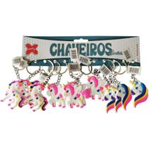 Chaveiro Unicornio ARCO IRIS 4,5CM BL.C/12