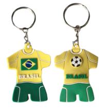 Chaveiro Uniforme Brasil Verde Amarelo Copa Do Mundo Torcida