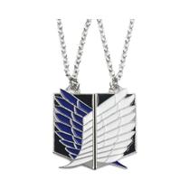 Chaveiro Unissex Attack on Titan Do Corpo De Exploração Com Pingente Asas Da Liberdade, Colar De