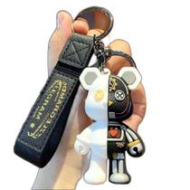 Chaveiro Ursinho Robô 6cm Resina Borracha