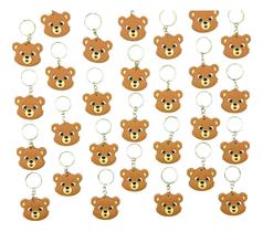 Chaveiro Urso 10un Lembrancinha Emborrachado Tema Festa Mimo