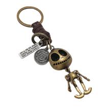 Chaveiro Vintage Halloween Skeleton Skull & Skeleton