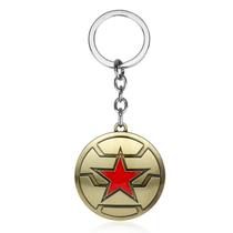 Chaveiro Winter Soldier Shield com acabamento vintage em bronze